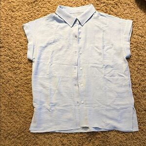 Women's Light Blue Button Down Shirt